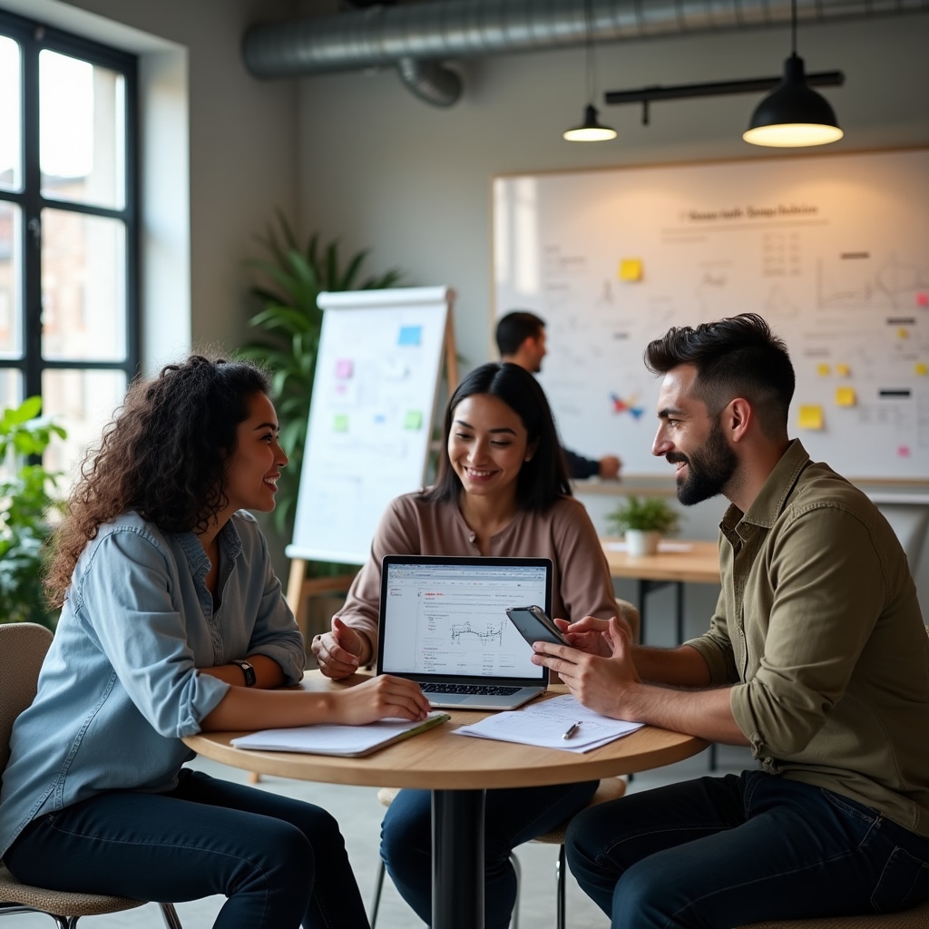 Startup founders in early-stage discussion about pre-seed funding strategy and initial capital needs